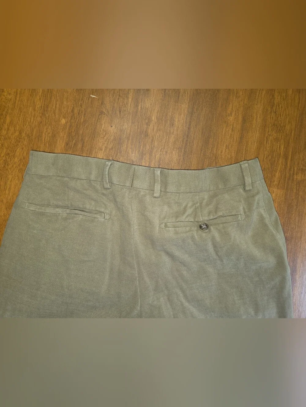 Banana Republic Men's Tan Chino Pants Brushed Cotton 4-pockets 34x30 Flat Front